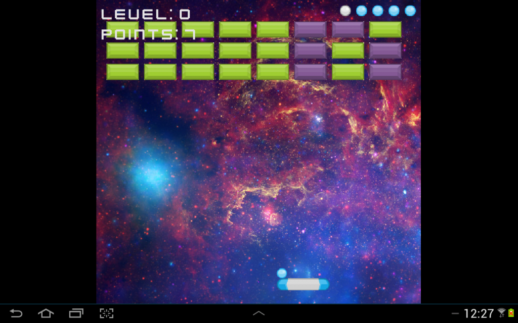 Screenshot of Yampa Breakout with SDL2 on Android